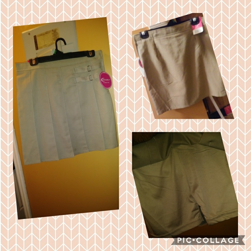 Tan uniform skirt